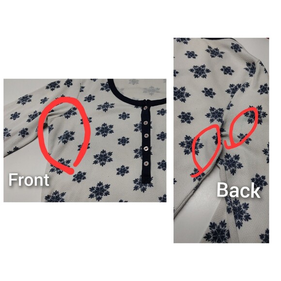 Tommy Hilfiger 2 pc Thermal Medium Womens Pajama Set Snowflakes Read Description - Picture 12 of 16